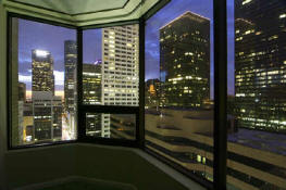 Four Seasons nighttime view of city